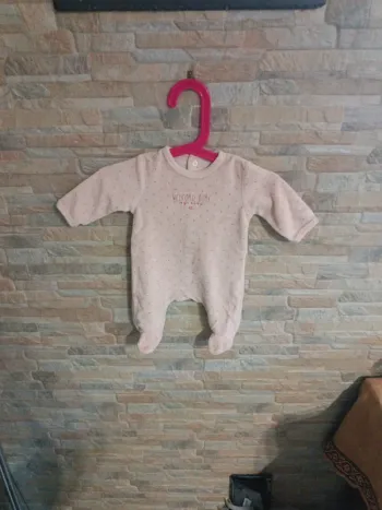 Pyjama velours rose Kiabi 1M