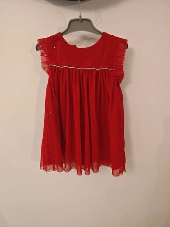 Robe rouge de fête 2 ans