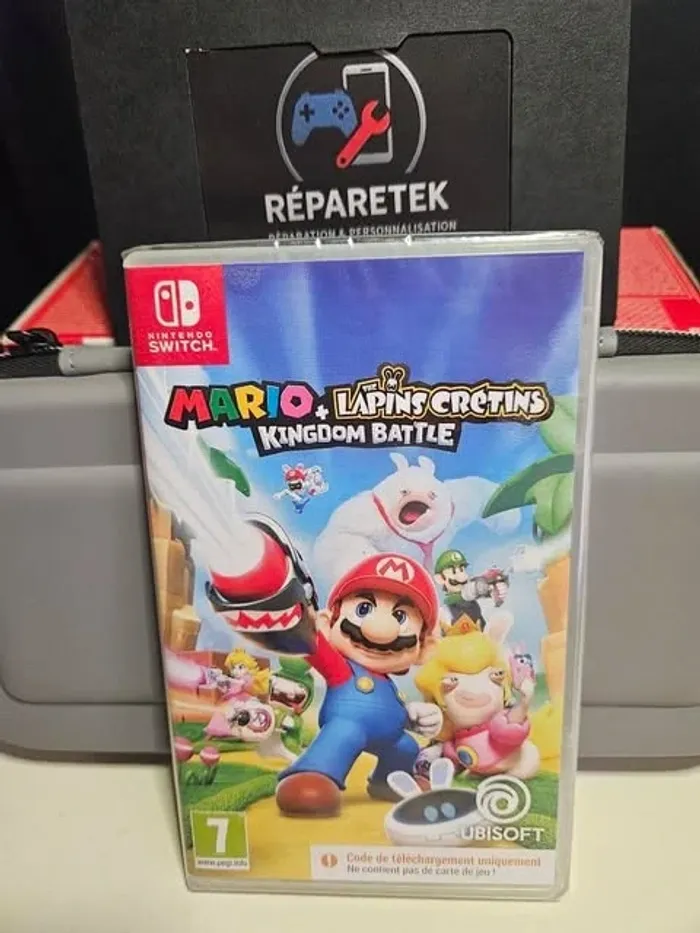 Pack Noël 🎁 Switch Lite (open-box) + Mario & Lapins Crétins NEUF + microSD 64 Go + Housse - photo numéro 5