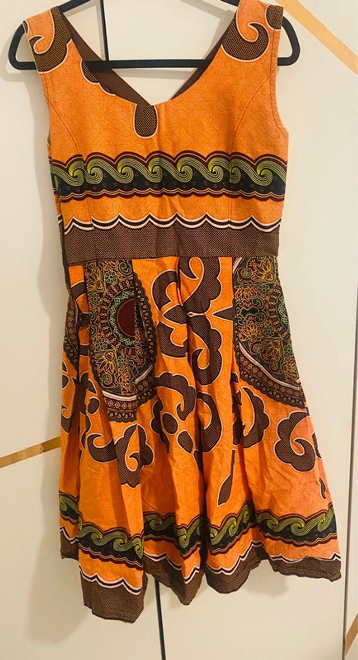 Robe fait main wax taille M - photo numéro 4
