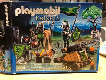 Playmobil loup chevalier avec catapulte