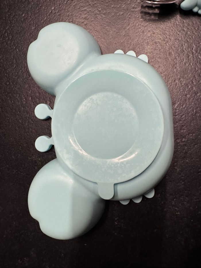 Assiette et couverts bébé Crabe bleu ciel - photo numéro 3