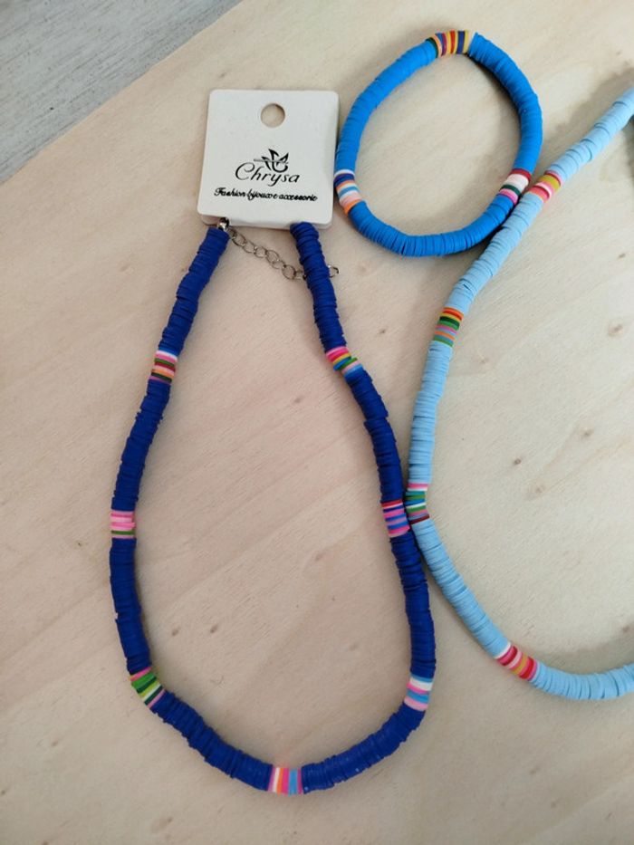 Ensemble de bijoux bleu neuf pour fillette - photo numéro 4