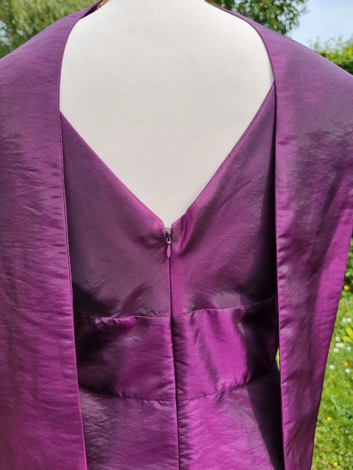 Superbe robe de cérémonie violet satiné * T40 * - photo numéro 11