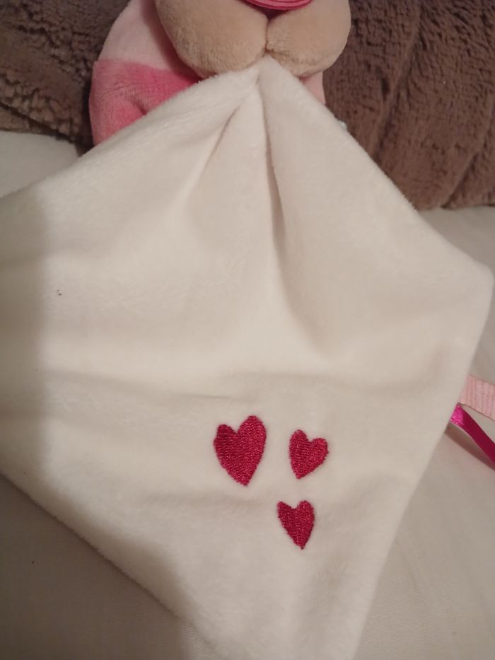 Doudou lapin +mouchoir - photo numéro 3