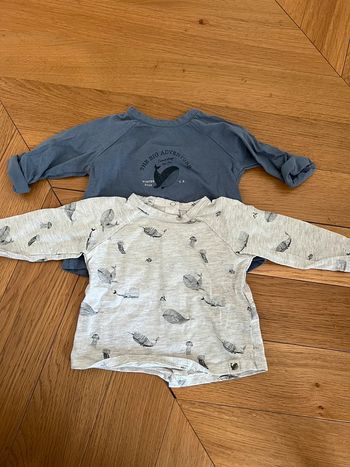 Lot de 2 tshirts manches longues bébé 3 mois