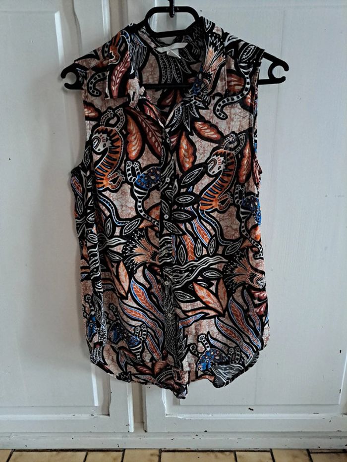 Blouse sans manche chemise  36 S H&M