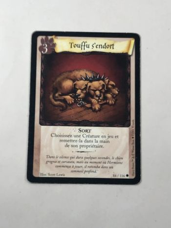 Touffu s'endort carte Harry potter