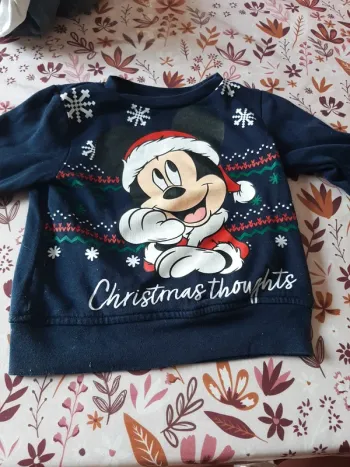 Pull de Noël mickey 3 ans