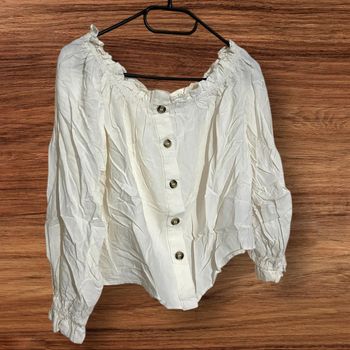 Blouse manches longues blanc, H&M - 38/M