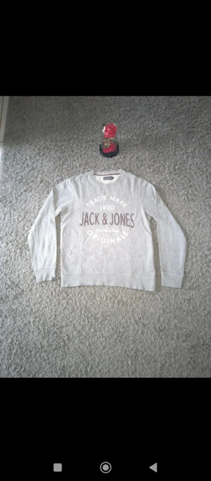 Sweat Jack & Jones gris – Taille M - photo numéro 2