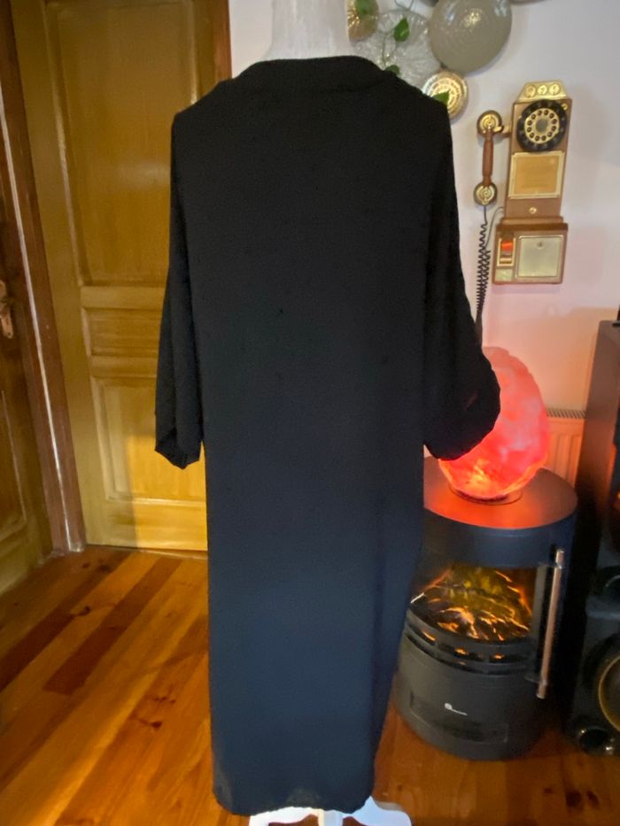 Kimono noir fluide long – Taille unique - photo numéro 3