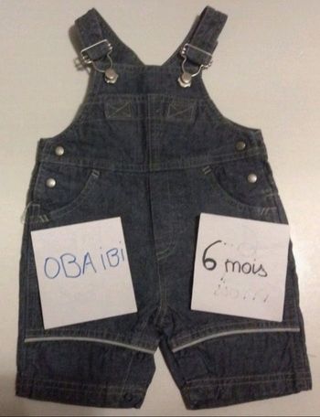 Salopette Obaïbi bleu/gris