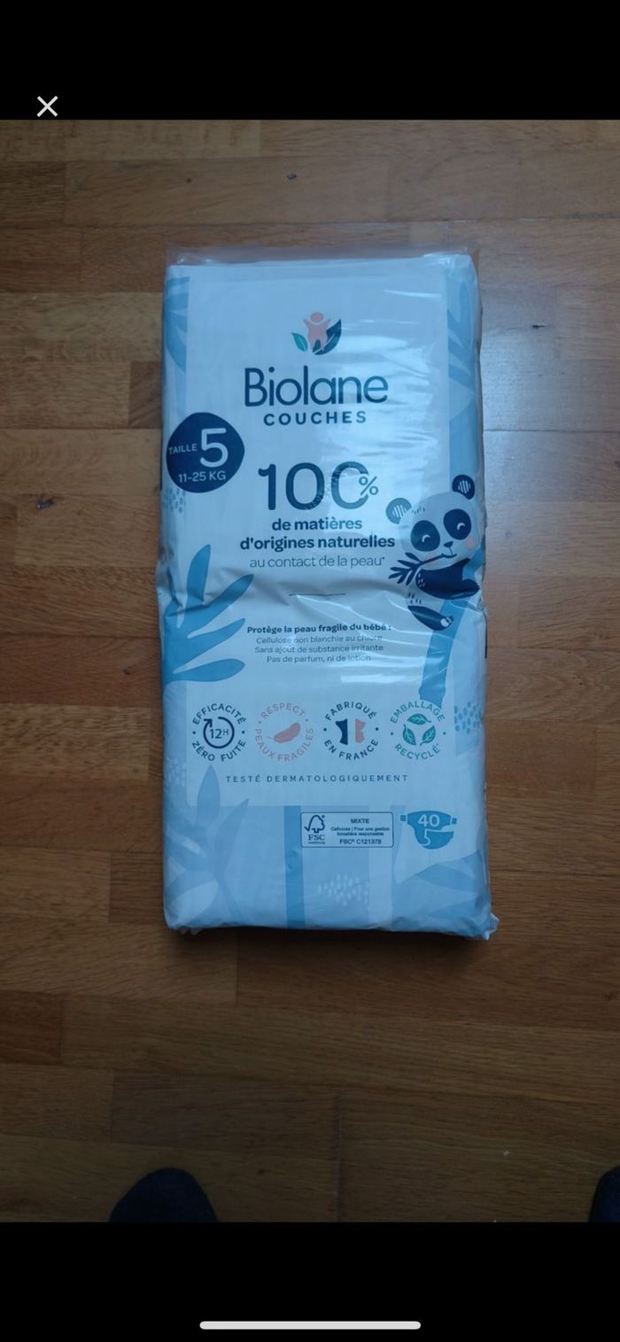 1 paquet de couche biolane taille 5
