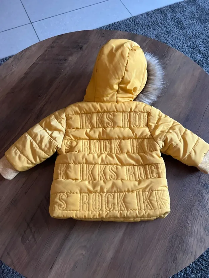 Doudoune fourée jaune ikks 6 mois - photo numéro 9