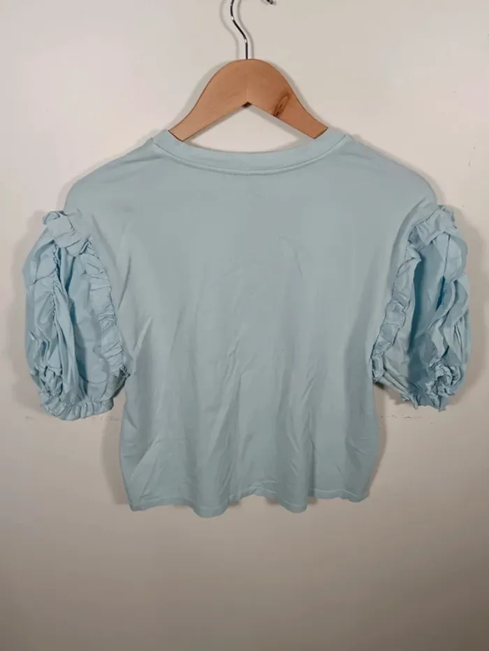 C21 t-shirt turquoise Moshino T1/T2 - photo numéro 2