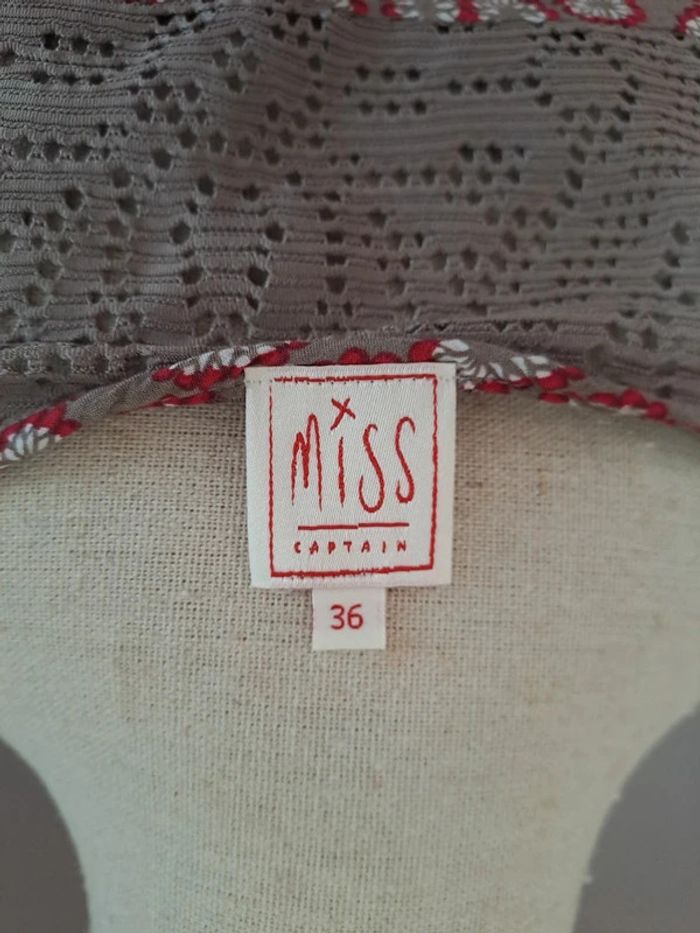 Robe bi-matière effet jupe et blouse Miss Captain t. 36 - photo numéro 6