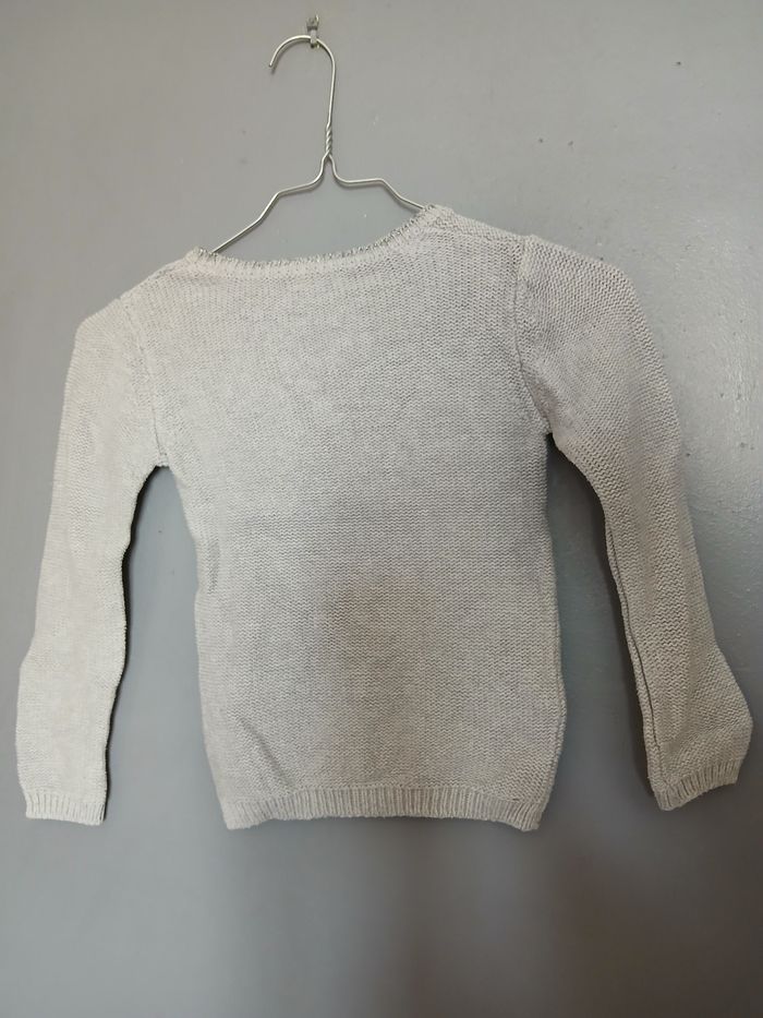 Pull gris fille taille 6 ans - photo numéro 3