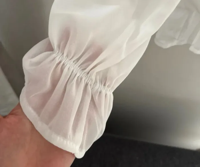 👚 magnifique haut femme - taille unique - neuf avec étiquette - blanc printemps été - photo numéro 8