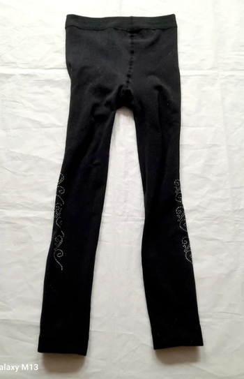 Legging femme chaud noir avec des strass taille 36