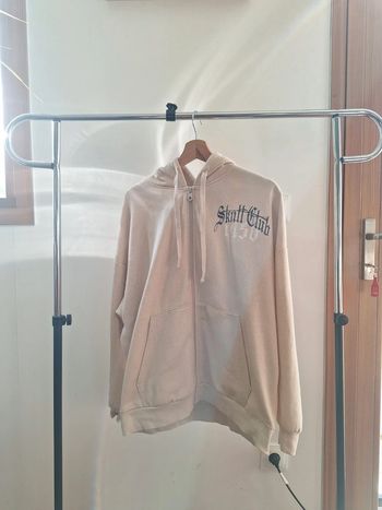 Veste oversize beige "Skull Club 1450" Femme S Jennyfer