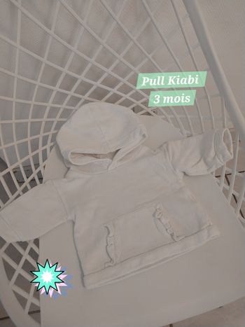 Sweat à capuche kiabi 3 mois