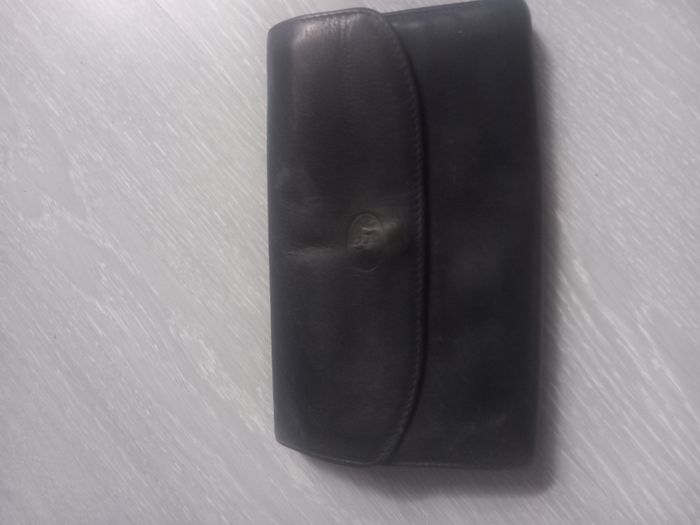 Portefeuille noir cuir