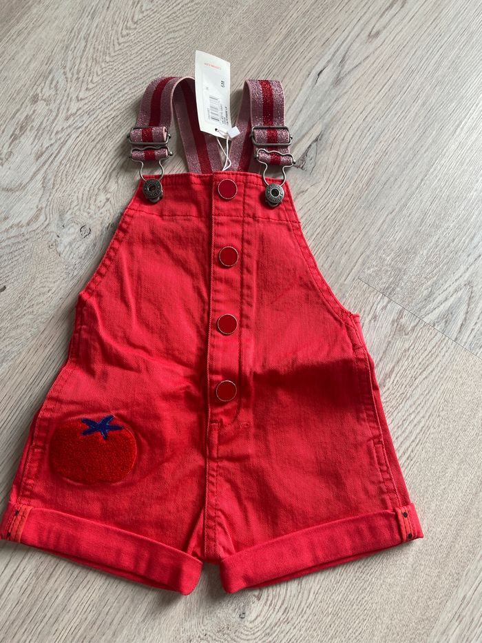 Salopette short courte catimini 6 mois neuve