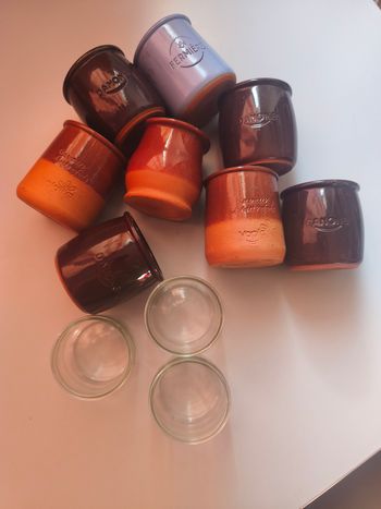 Lot de 11 pots à yaourt en très bon état