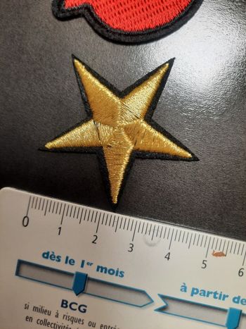 Déco patch fer à repasser etoile or environ 4.5cm