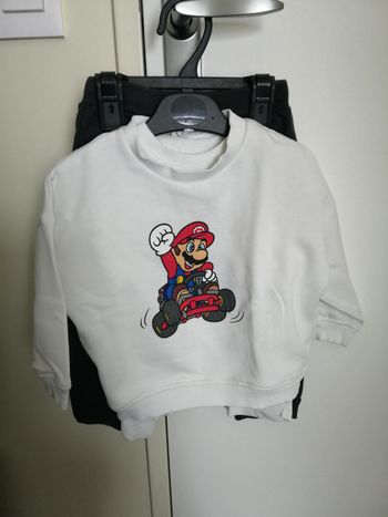 Ensemble 3 pièces Mario (Sweat + T-shirt manches longues + Pantalon jogging) 18 mois (86 cm) Kiabi