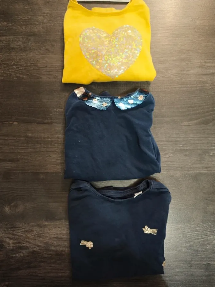Lot de 3 Tshirt sequins - photo numéro 5