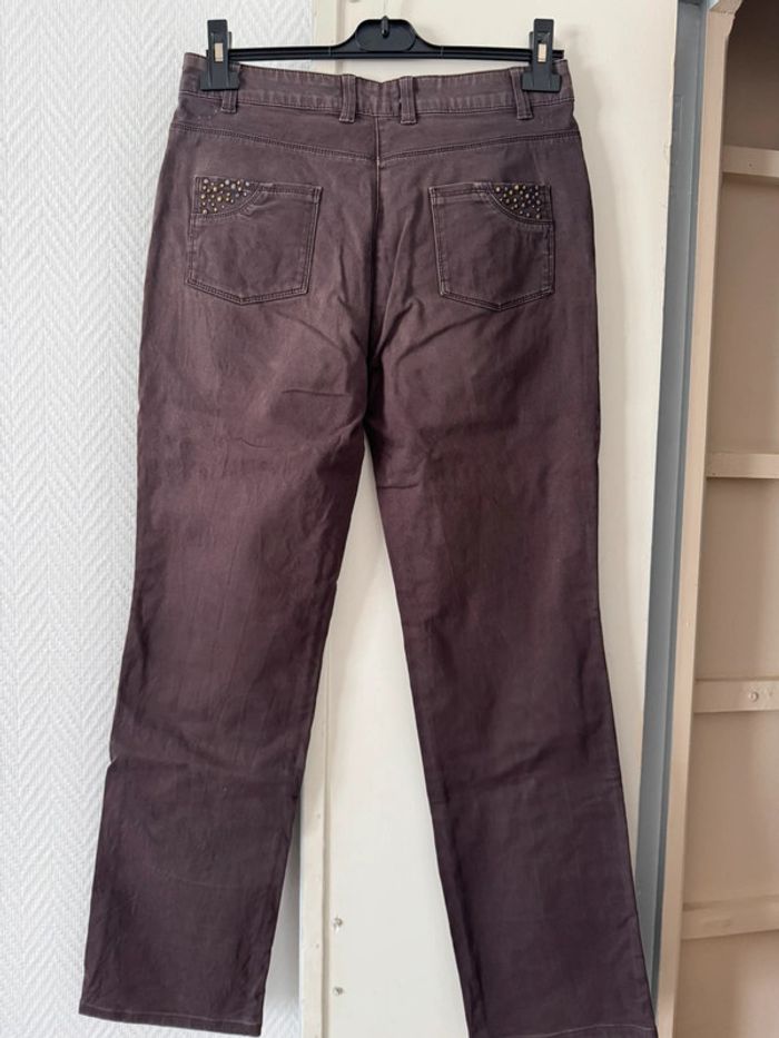 Pantalon femme marron taille 38 - photo numéro 2