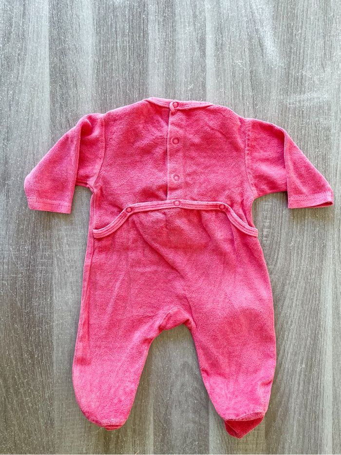 Pyjama rose papillons  bébé fille taille 3 mois - photo numéro 5