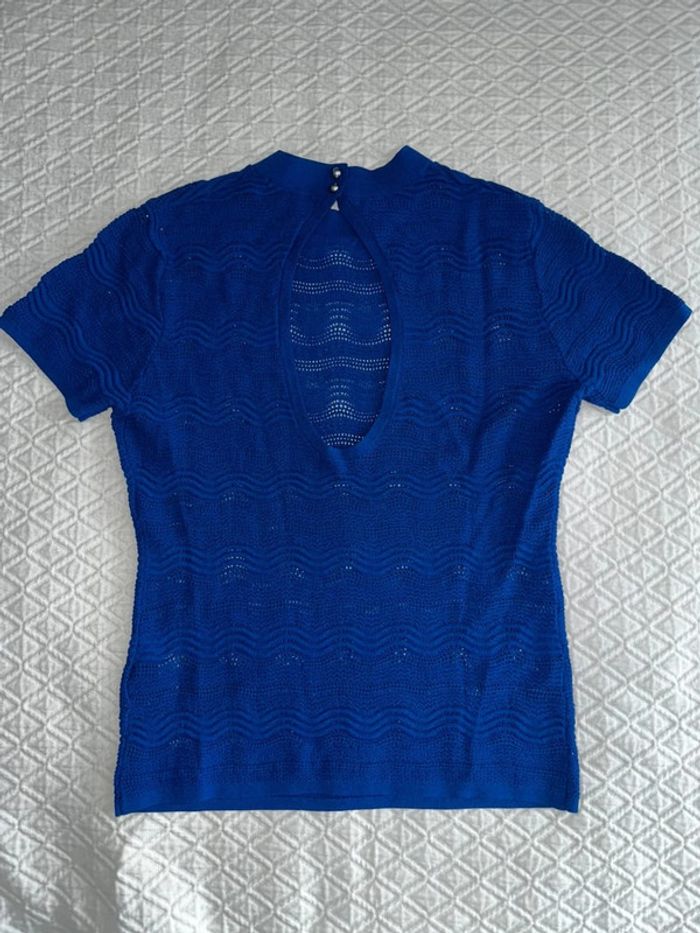 Magnifique tee shirt en tricot Ikks t38 - photo numéro 3
