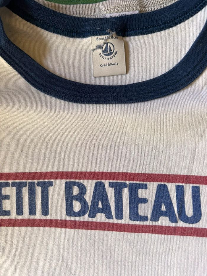 Lot 2 t-shirts 8 ans Petit Bateau - photo numéro 4