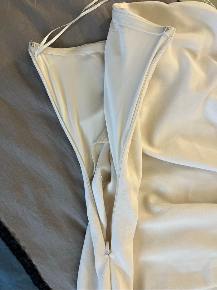 Robe bustier moulante blanc cassé - photo numéro 4
