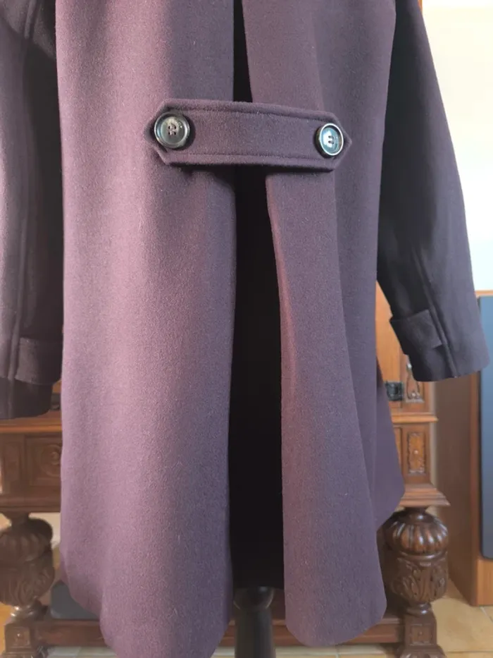 Magnifique manteau laine couleur prune - photo numéro 6