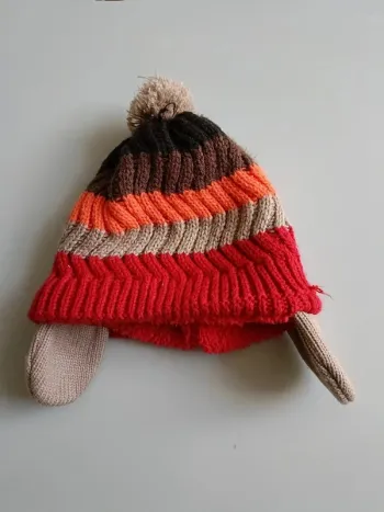 Bonnet péruvien chaud pompon garçon 12-24 mois orchestra
