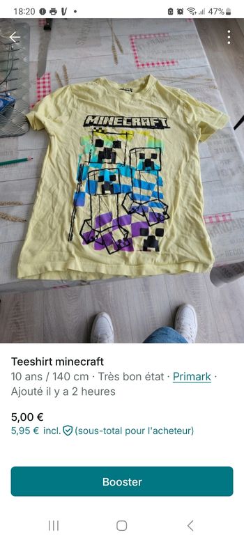 Teeshirt minecraft