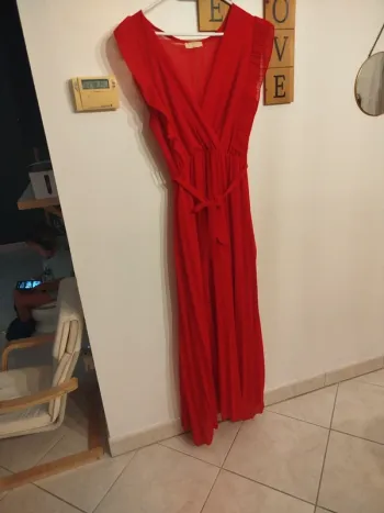 Robe longue rouge