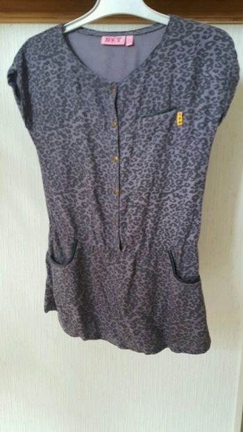 Robe tunique motif leopard
