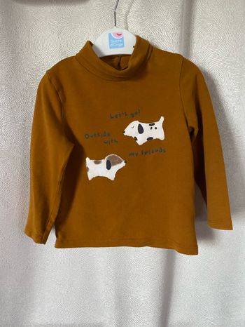 Sous pull moutarde 18 mois Kiabi