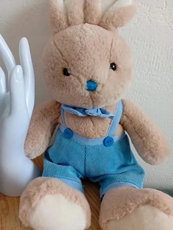 Peluche douce lapin vintage de Pâques easter's rabbit 40cm - photo numéro 3