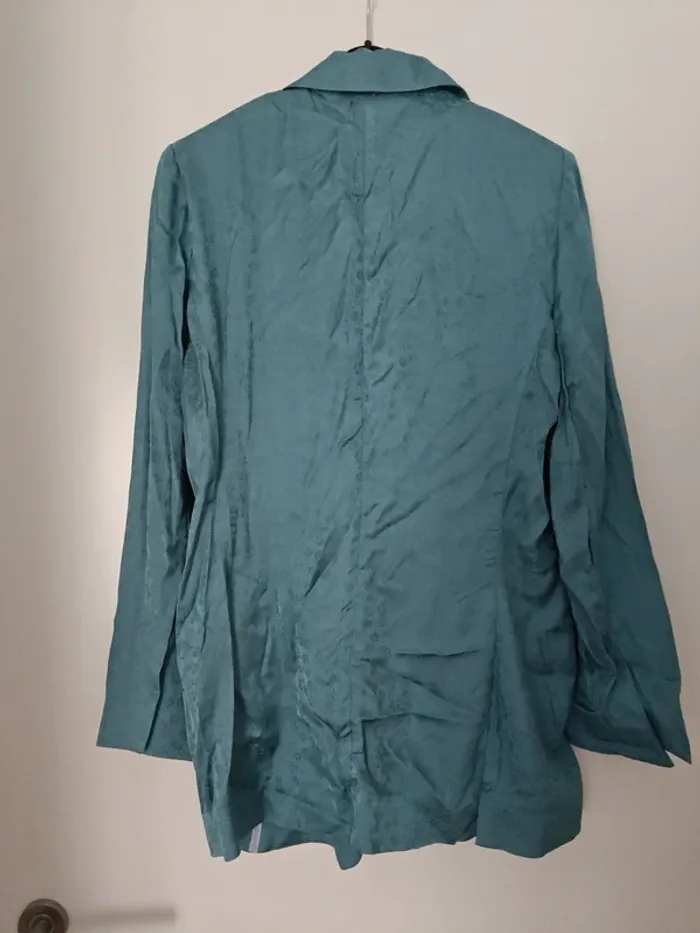 Veste Monica Make My Lemonade jacquard bleu ciel, taille L (40), NEUVE - photo numéro 5