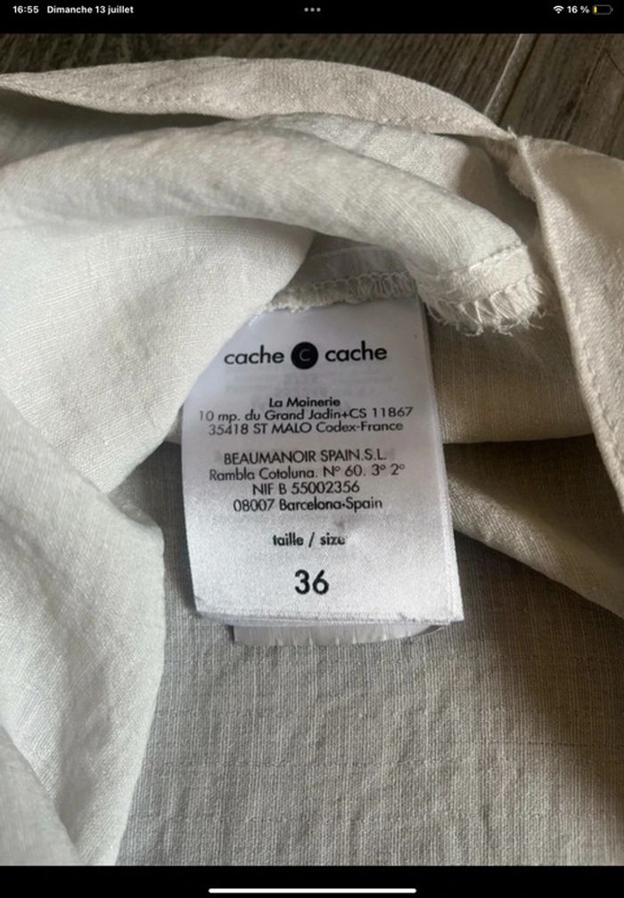 🟡Blouse MC légère crème MC cache cache 🟡 - photo numéro 3