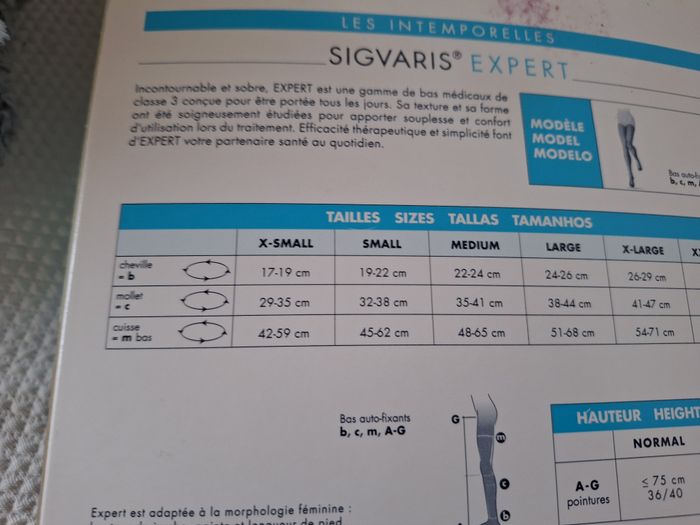 Lot de 2 paires de bas de contention Sigvaris Classe 3 noirs - photo numéro 5