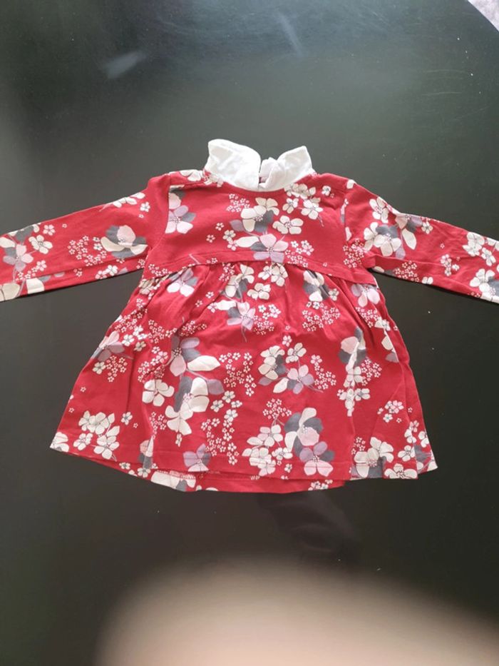 Robe à manches longues fleurie 18 mois