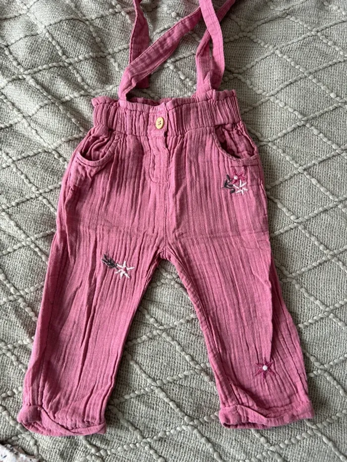 Pantalon rose floral 18 mois