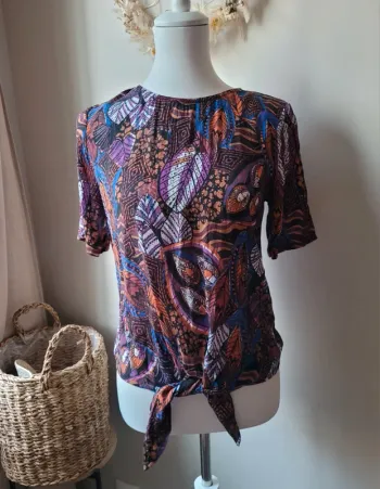 Haut à nœud cache cache Taille S